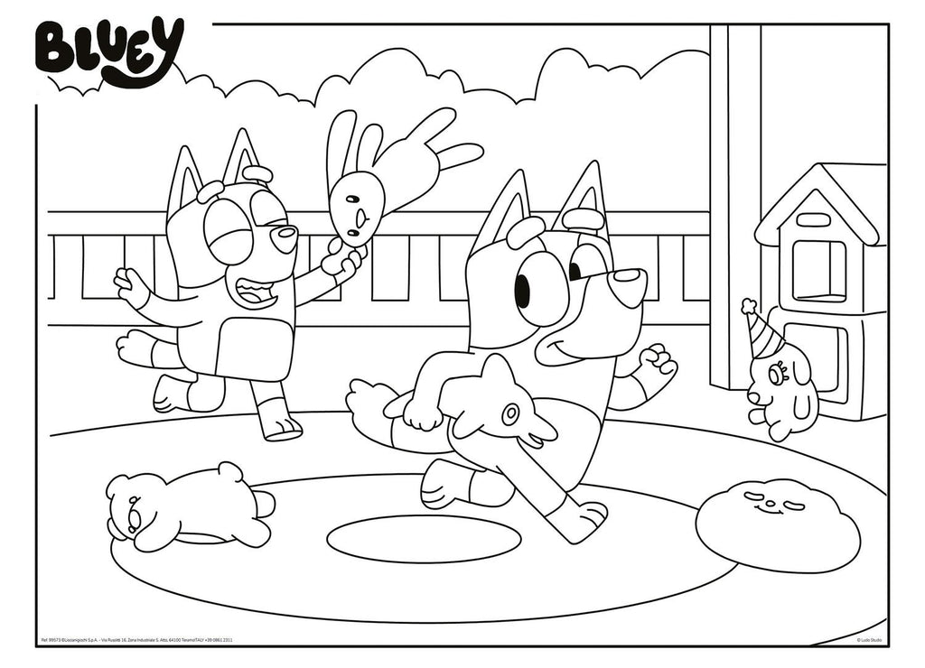 PUZZLE DE COLORAT MAXI - BLUEY (60 DE PIESE) - LISCIANI (L99573) - Libelula Vesela - Jucarii