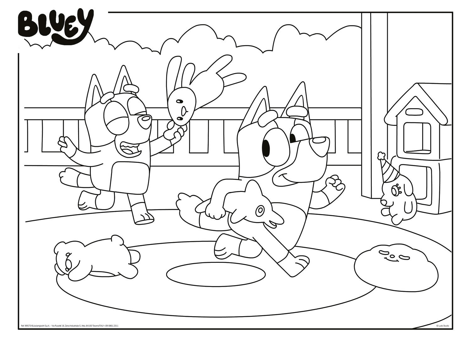 PUZZLE DE COLORAT MAXI - BLUEY (60 DE PIESE) - LISCIANI (L99573) - Libelula Vesela - Jucarii