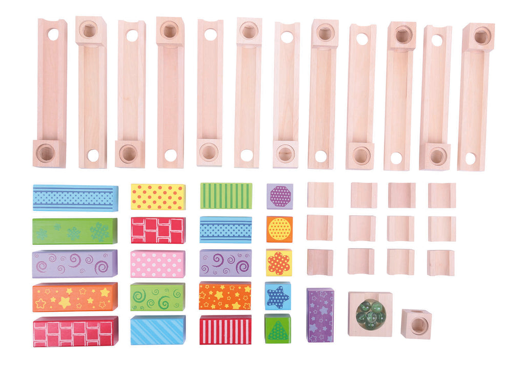 MARBLE RUN DIN LEMN - BIGJIGS (BJ786) - Libelula Vesela - Jucarii