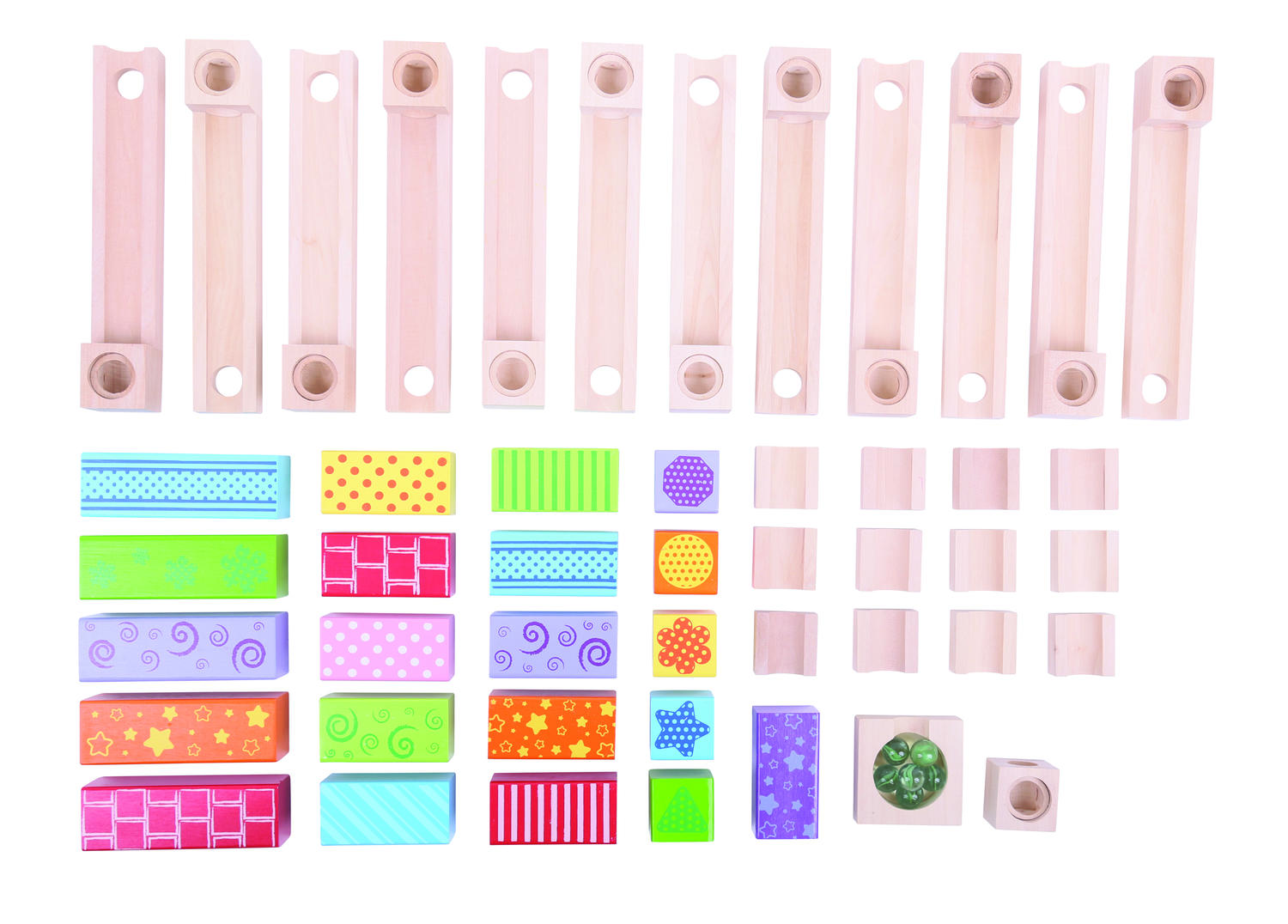 MARBLE RUN DIN LEMN - BIGJIGS (BJ786) - Libelula Vesela - Jucarii