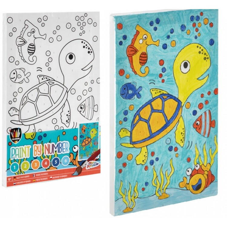 TABLOU PICTEZ PE NUMERE - BROSCUTA TESTOASA - GRAFIX (150007) - Libelula Vesela - Jucarii