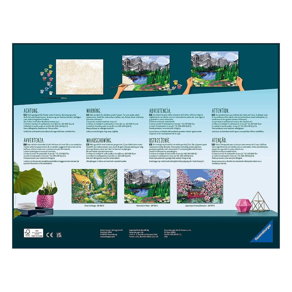 PICTURA PE NUMERE - CASUTA PE MALUL RAULUI - RAVENSBURGER (20154) - Libelula Vesela - Jucarii