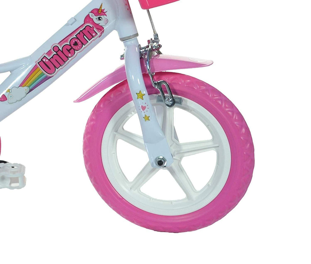 BICICLETA COPII 12'' - UNICORN - DINO BIKES (124RL-UN) - Libelula Vesela - Jucarii