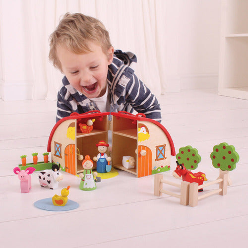 MINI FERMA ANIMALELOR - BIGJIGS TOYS (BJ684) - Libelula Vesela - Jucarii