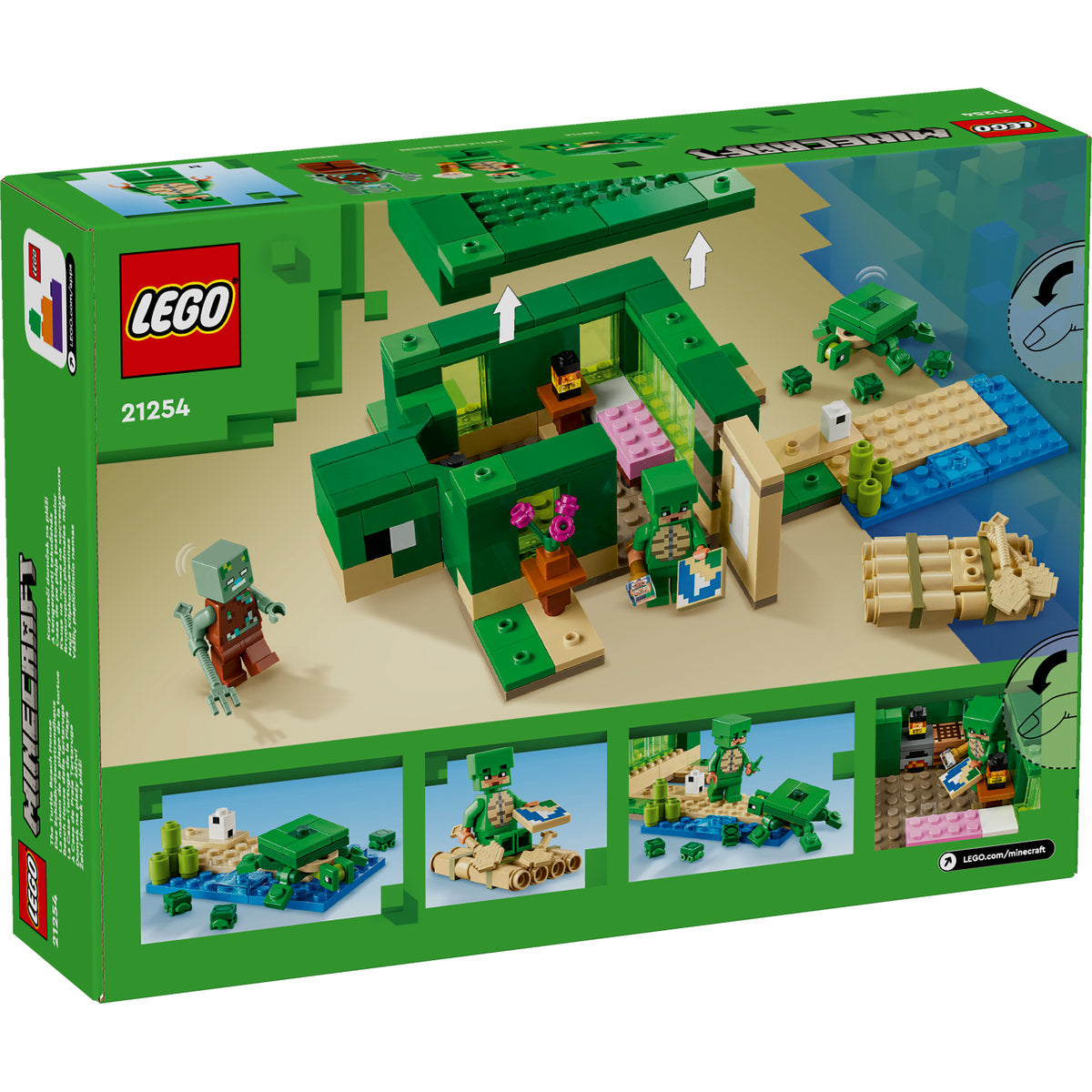 CASA DE PE PLAJA TESTOASELOR - LEGO MINECRAFT - LEGO (21254) - Libelula Vesela - Jucarii