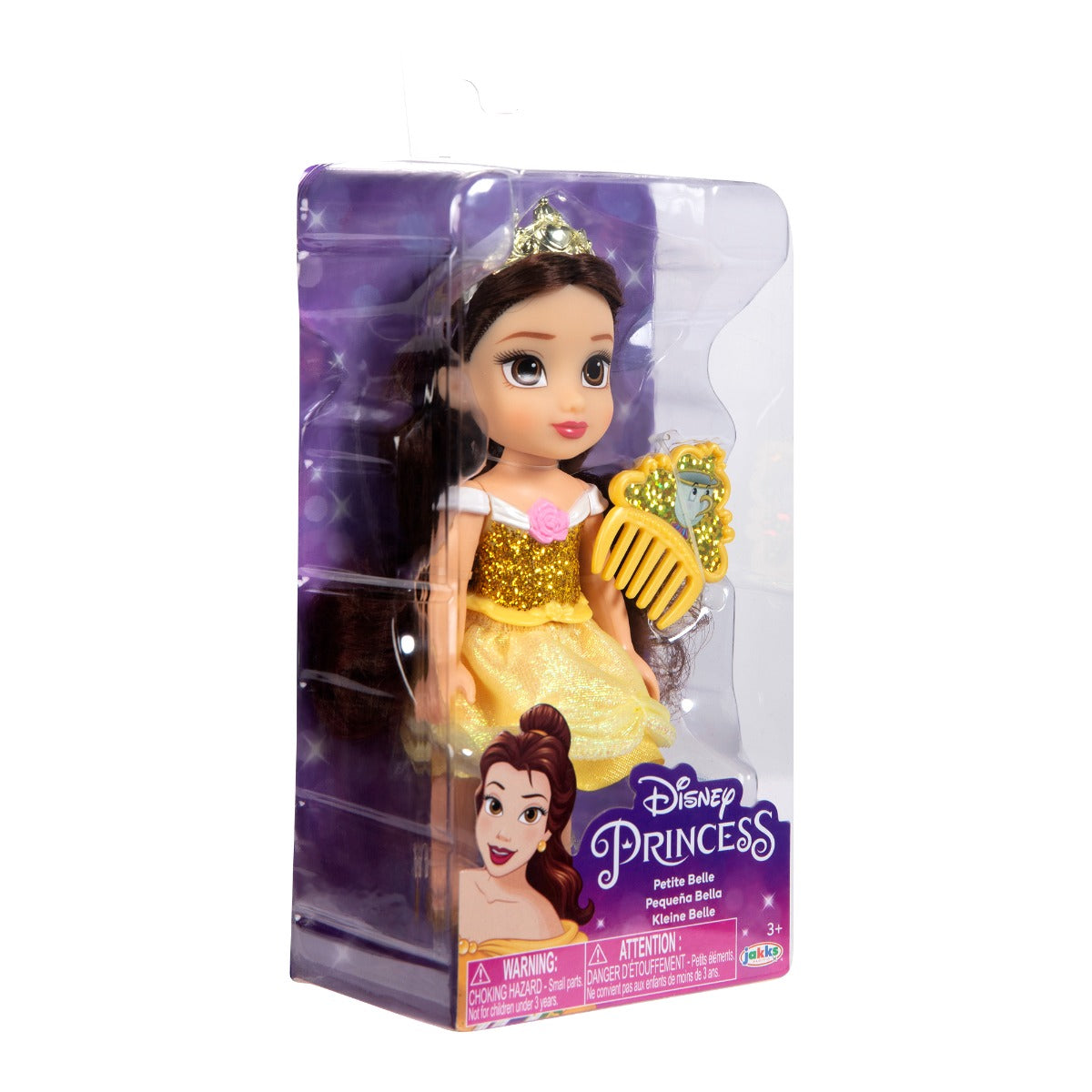 DISNEY PRINCESS - PAPUSA CU SCLIPICI SI PIEPTENE, 15 CM - JAKKS PACIFIC (218624) - Libelula Vesela - Jucarii
