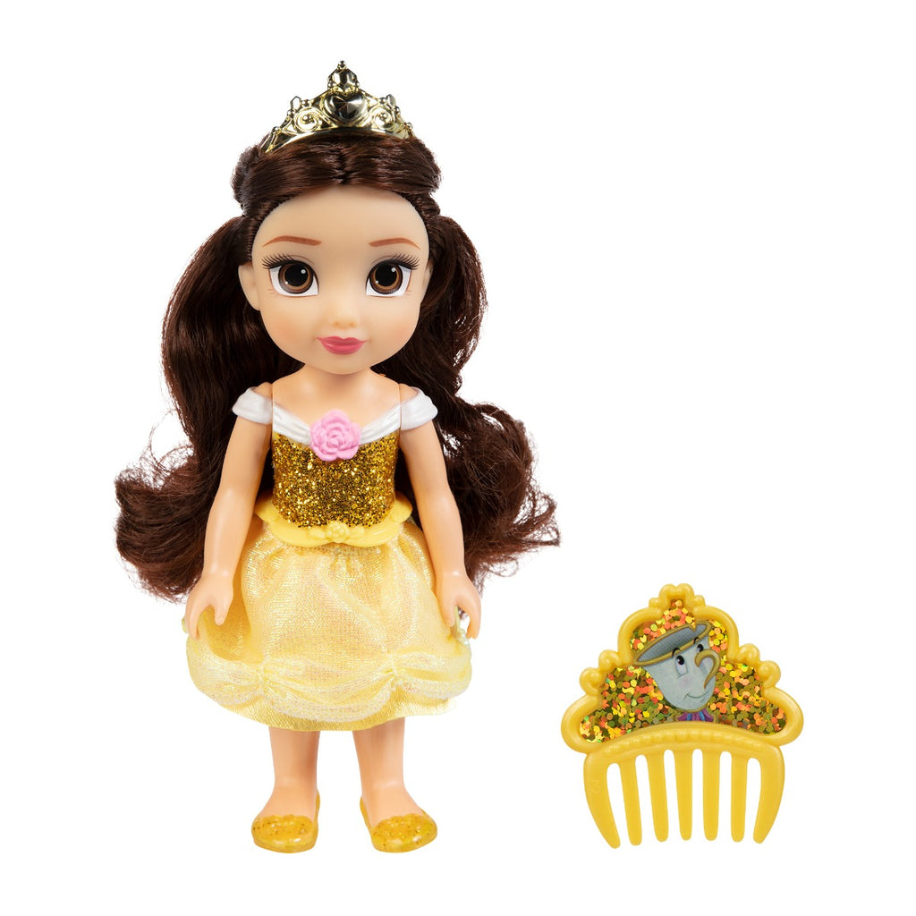 DISNEY PRINCESS - PAPUSA CU SCLIPICI SI PIEPTENE, 15 CM - JAKKS PACIFIC (218624) - Libelula Vesela - Jucarii