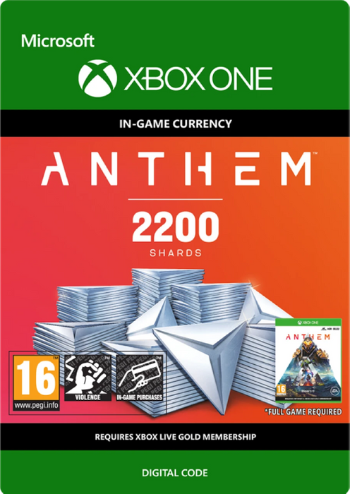 ANTHEM - 2200 SHARDS PACK - XBOX LIVE - XBOX ONE - MULTILANGUAGE - WORLDWIDE Libelula Vesela Jocuri video