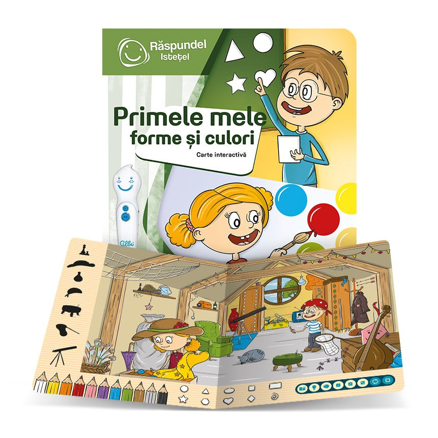 PACHET RASPUNDEL ISTETEL, CREION SI CARTE PRIMELE MELE FORME SI CULORI - ALBI (22514) - Libelula Vesela - Jucarii