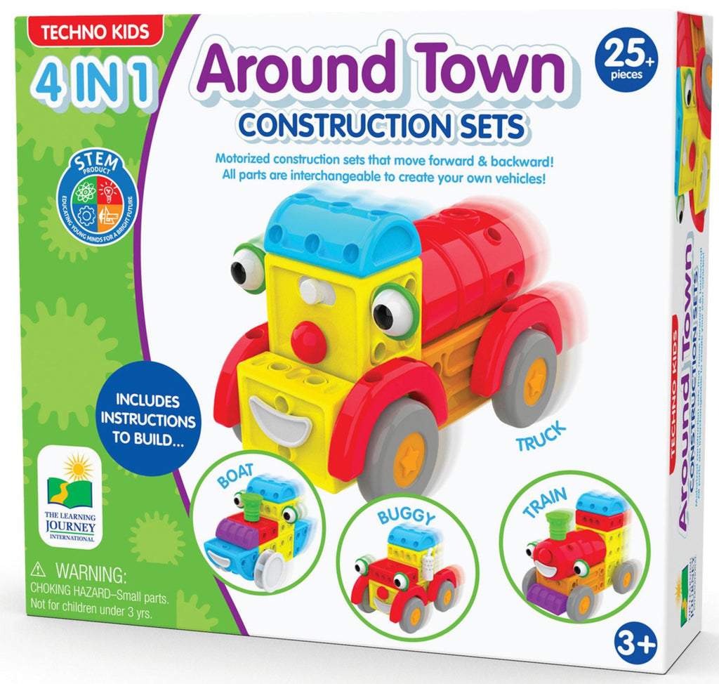 JOC DE CONSTRUCTIE 4 IN 1 - IN ORAS - THE LEARNING JOURNEY (TLJ234570) - Libelula Vesela - Jucarii