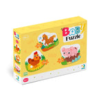 PUZZLE 3 IN 1 - O ZI LA FERMA (2,3,4 PIESE) - DODO (DO300394) - Libelula Vesela - Jucarii