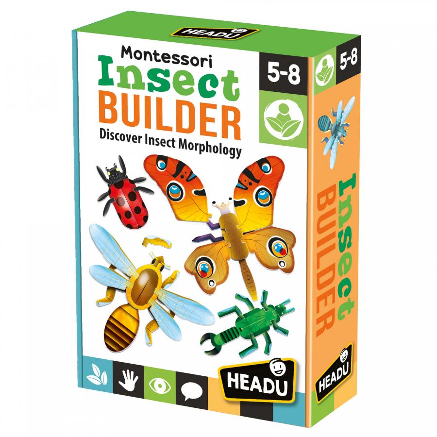MONTESSORI CONSTRUIESTE O INSECTA - HEADU (HE27040) - Libelula Vesela - Jucarii
