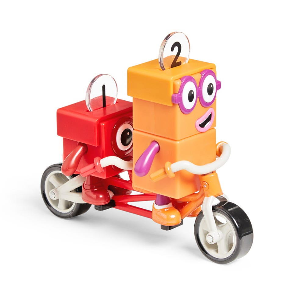 SET FIGURINE NUMBERBLOCKS - AVENTURI PE BICICLETA CU UNU & DOI - HAND2MIND (HM95354-UK) - Libelula Vesela - Jucarii