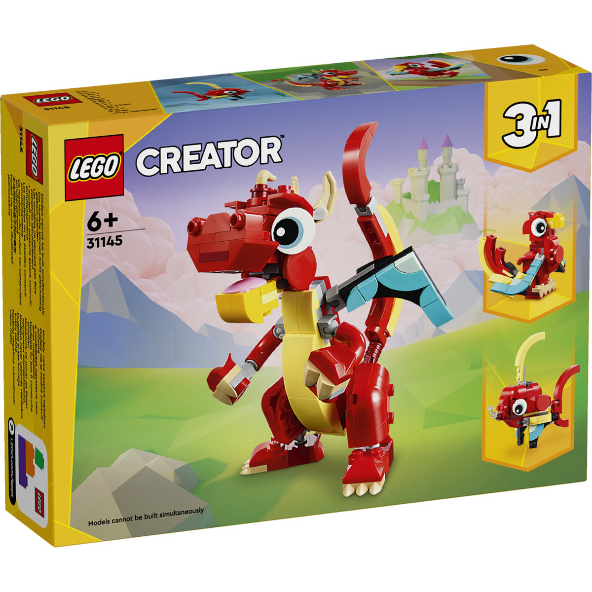 DRAGON ROSU - LEGO CREATOR - LEGO (31145) - Libelula Vesela - Jucarii
