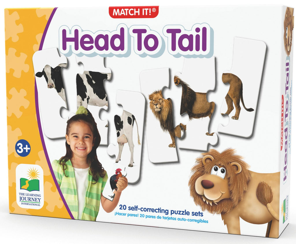 PUZZLE POTRIVESTE CORPUL ANIMALELOR - THE LEARNING JOURNEY (TLJ345726) - Libelula Vesela - Jucarii