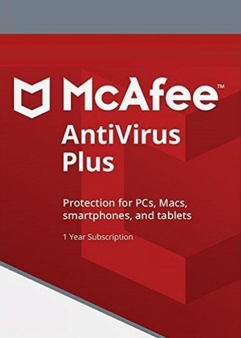 MCAFEE ANTIVIRUS PLUS 1 YEAR 1 PC - PC - OFFICIAL WEBSITE - MULTILANGUAGE - WORLDWIDE - Libelula Vesela - Jocuri video