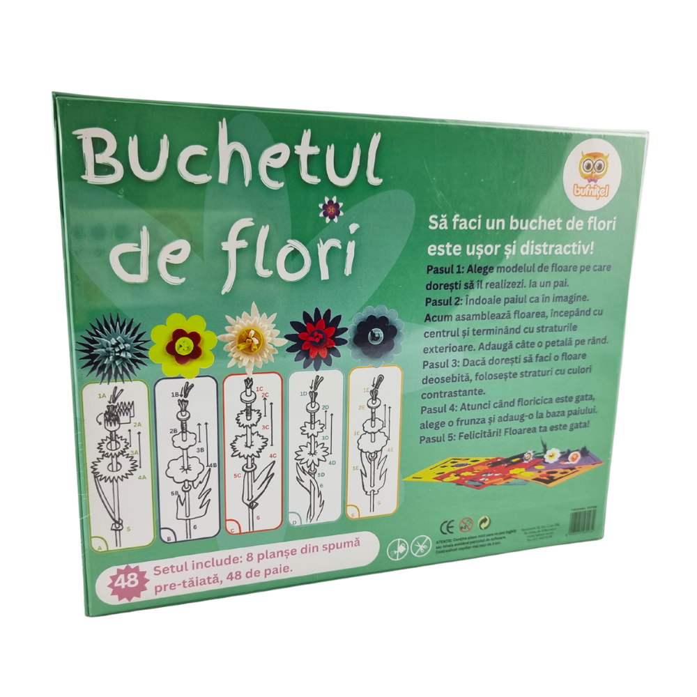 SET DE CREATIE - BUCHETUL DE FLORI - BUFNITEL (BUF004) - Libelula Vesela - Jucarii