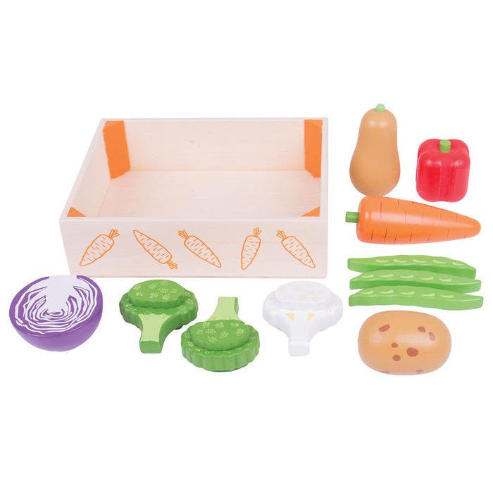 CUTIUTA CU LEGUME DIN LEMN - BIGJIGS (BJ477) - Libelula Vesela - jucarii