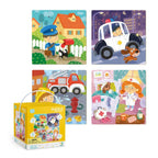 PUZZLE 4 IN 1 - MESERII (12, 16, 20, 24 PIESE) - DODO (DO300131) - Libelula Vesela - Jucarii