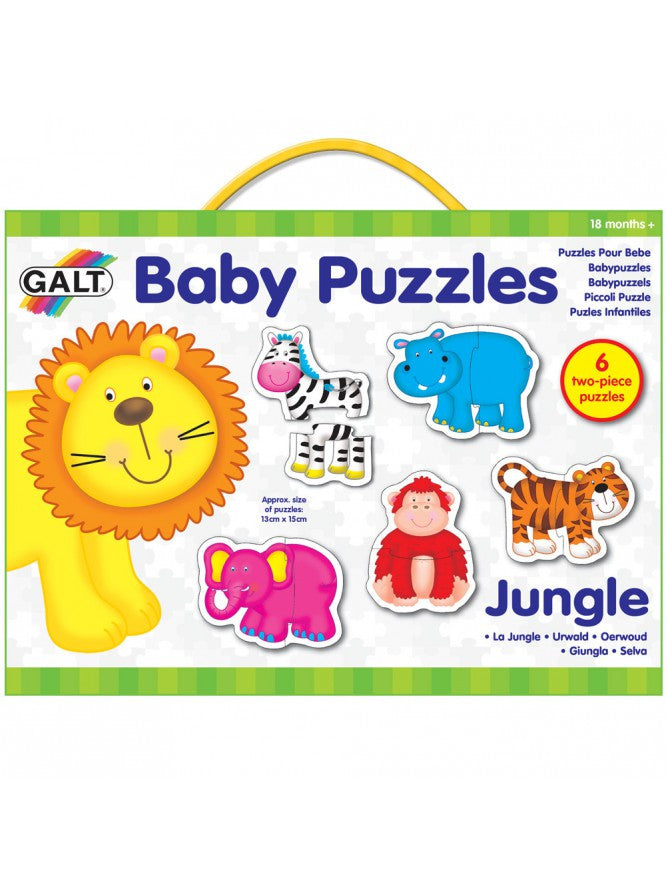 BABY PUZZLE: ANIMALE DIN JUNGLA (2 PIESE) (1003031) - Libelula Vesela - Jucarii