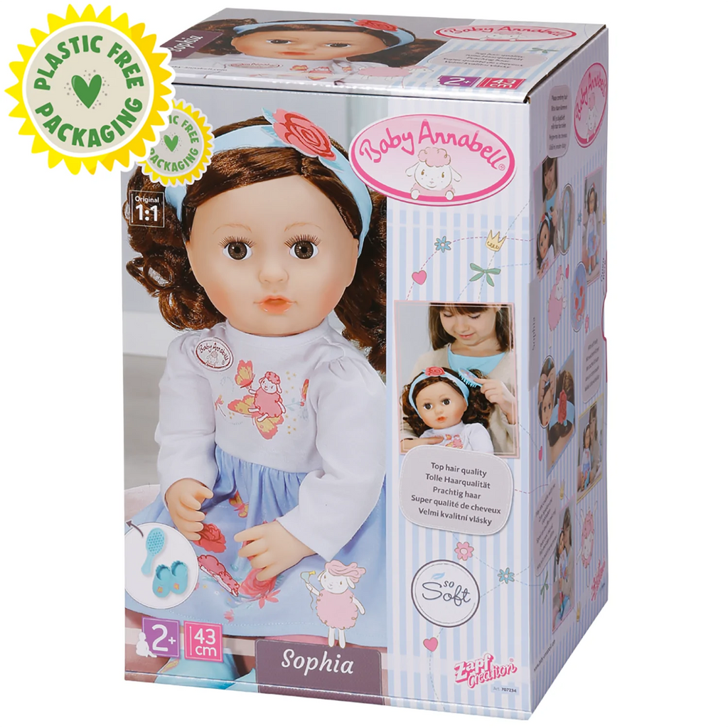 BABY ANNABELL - PAPUSA BRUNETA SOPHIA 43 CM - ZAPF CREATION (ZF707234) - Libelula Vesela - Jucarii