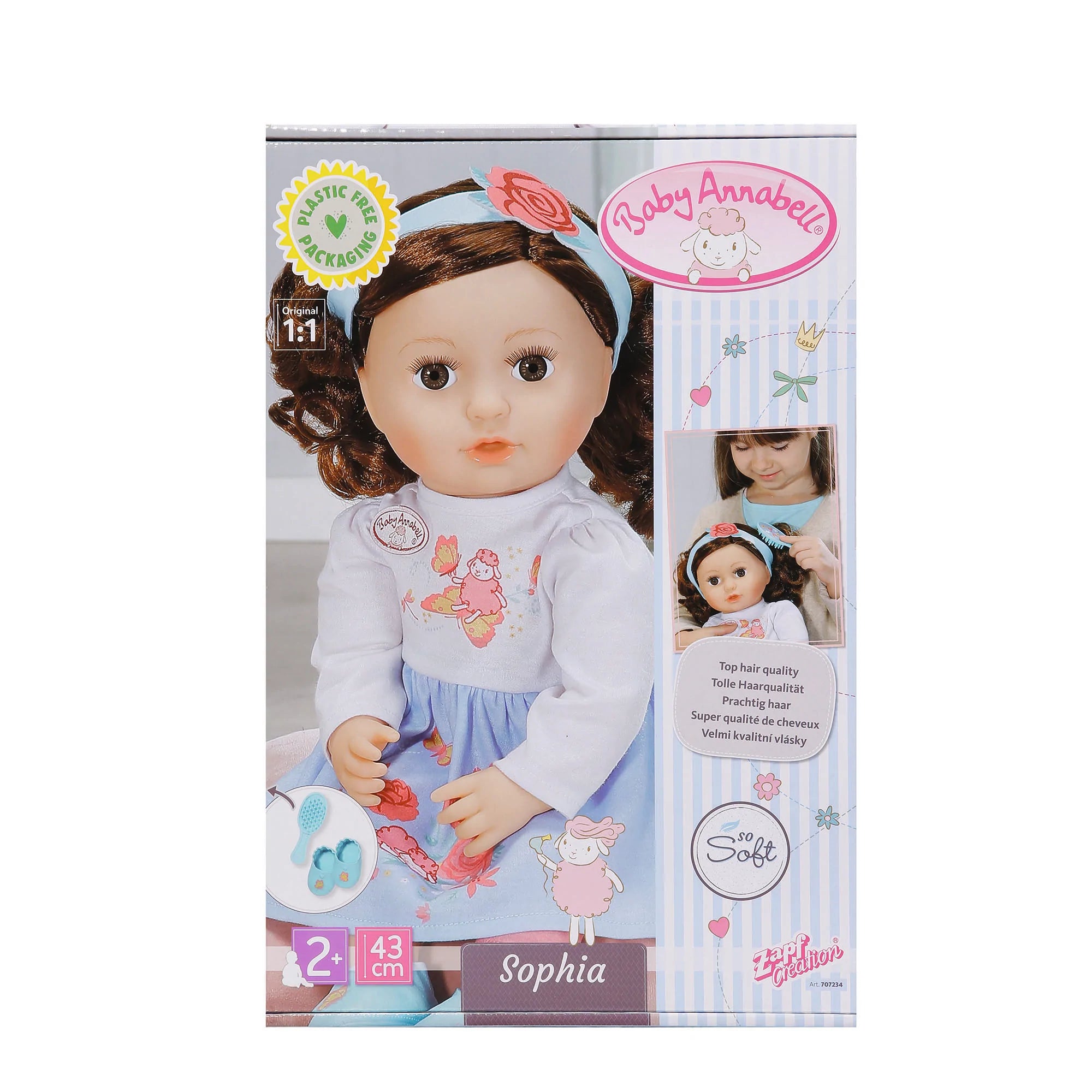 BABY ANNABELL - PAPUSA BRUNETA SOPHIA 43 CM - ZAPF CREATION (ZF707234)