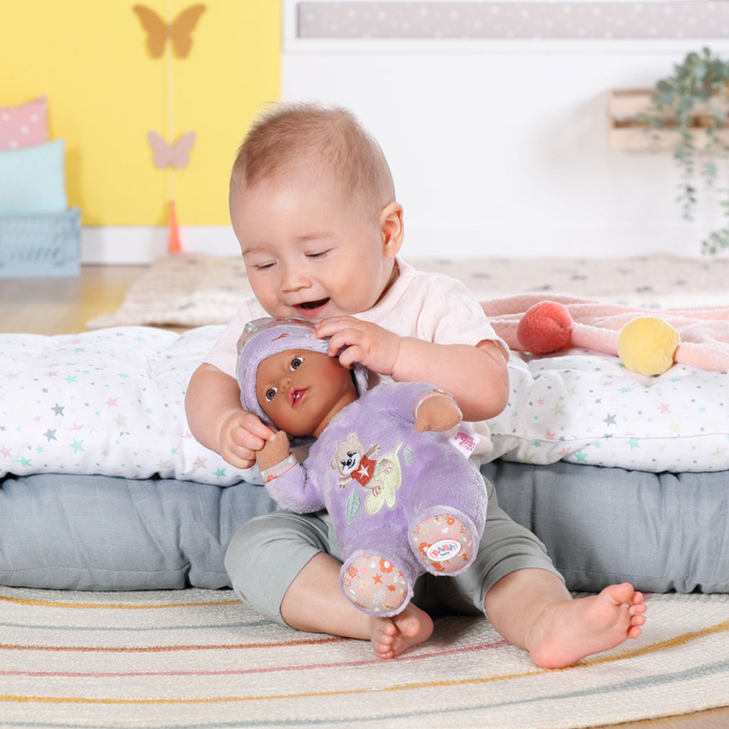 BABY BORN - BEBELUS NEGRU CU HAINUTE VIOLET 30 CM - ZAPF CREATION (ZF833438) - Libelula Vesela - Jucarii