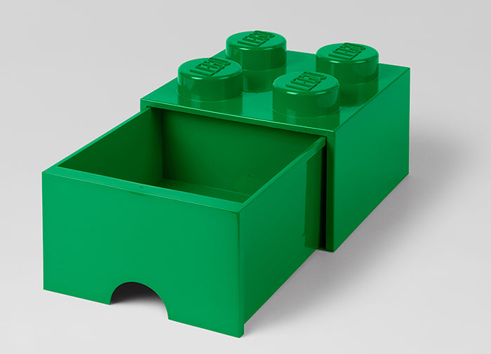 CUTIE DEPOZITARE LEGO 2X2 CU SERTAR, VERDE - LEGO (40051734) - Libelula Vesela - Jucarii