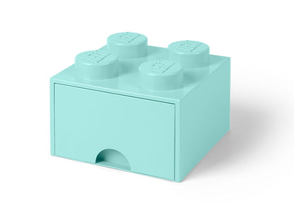 CUTIE DEPOZITARE LEGO 2X2 CU SERTAR, AQUA - LEGO (40051742) - Libelula Vesela - Jucarii
