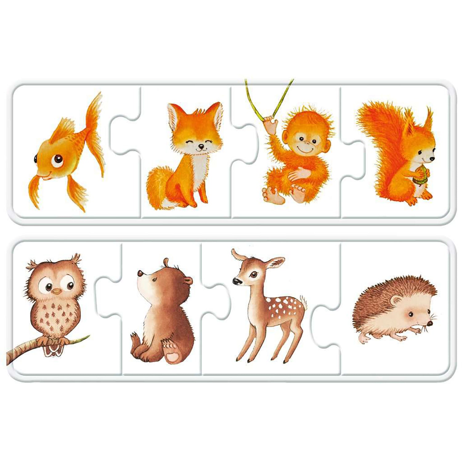 PUZZLE PUI DE ANIMALE, 6X4 PIESE - RAVENSBURGER (RVSPC03006) - Libelula Vesela - Jucarii