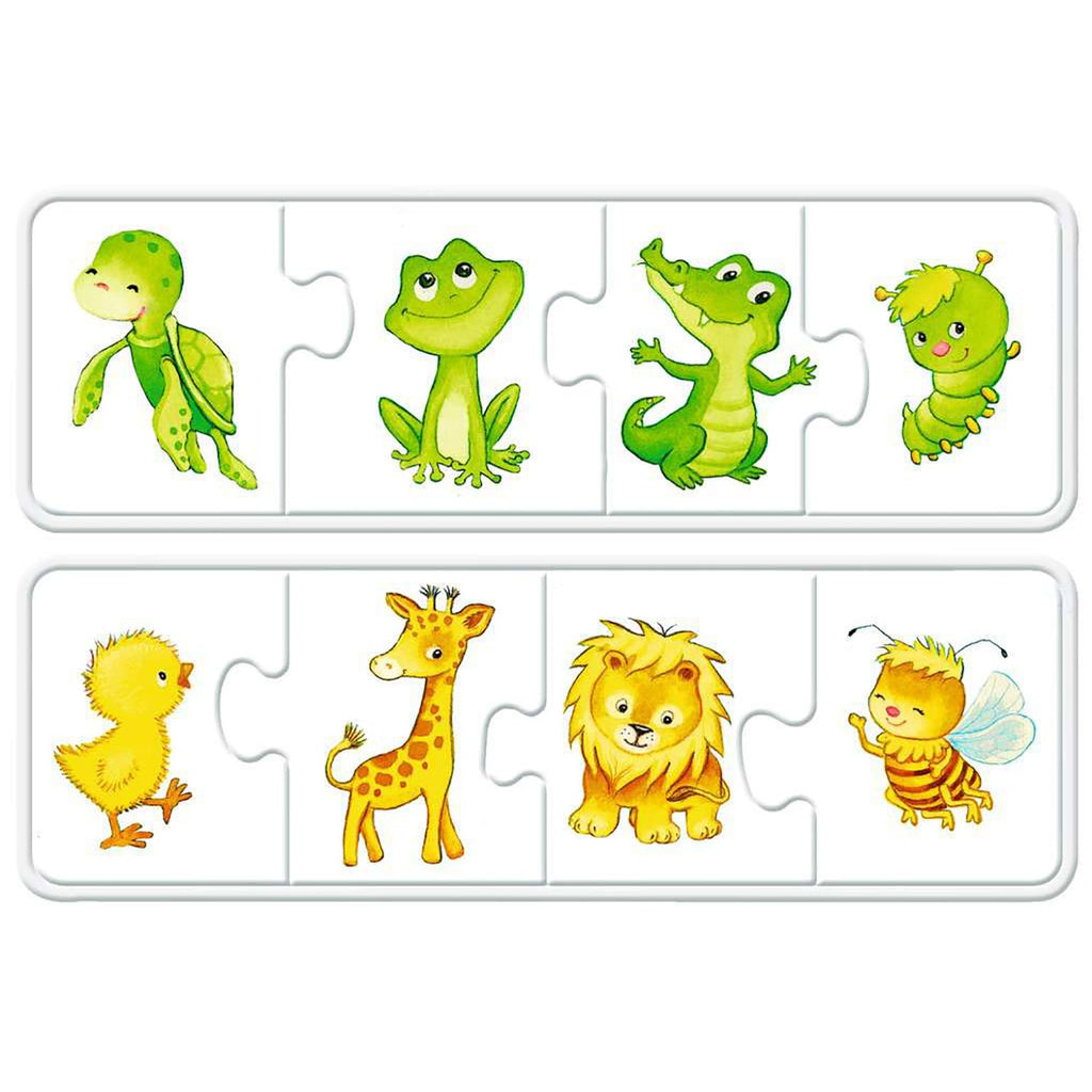 PUZZLE PUI DE ANIMALE, 6X4 PIESE - RAVENSBURGER (RVSPC03006) - Libelula Vesela - Jucarii