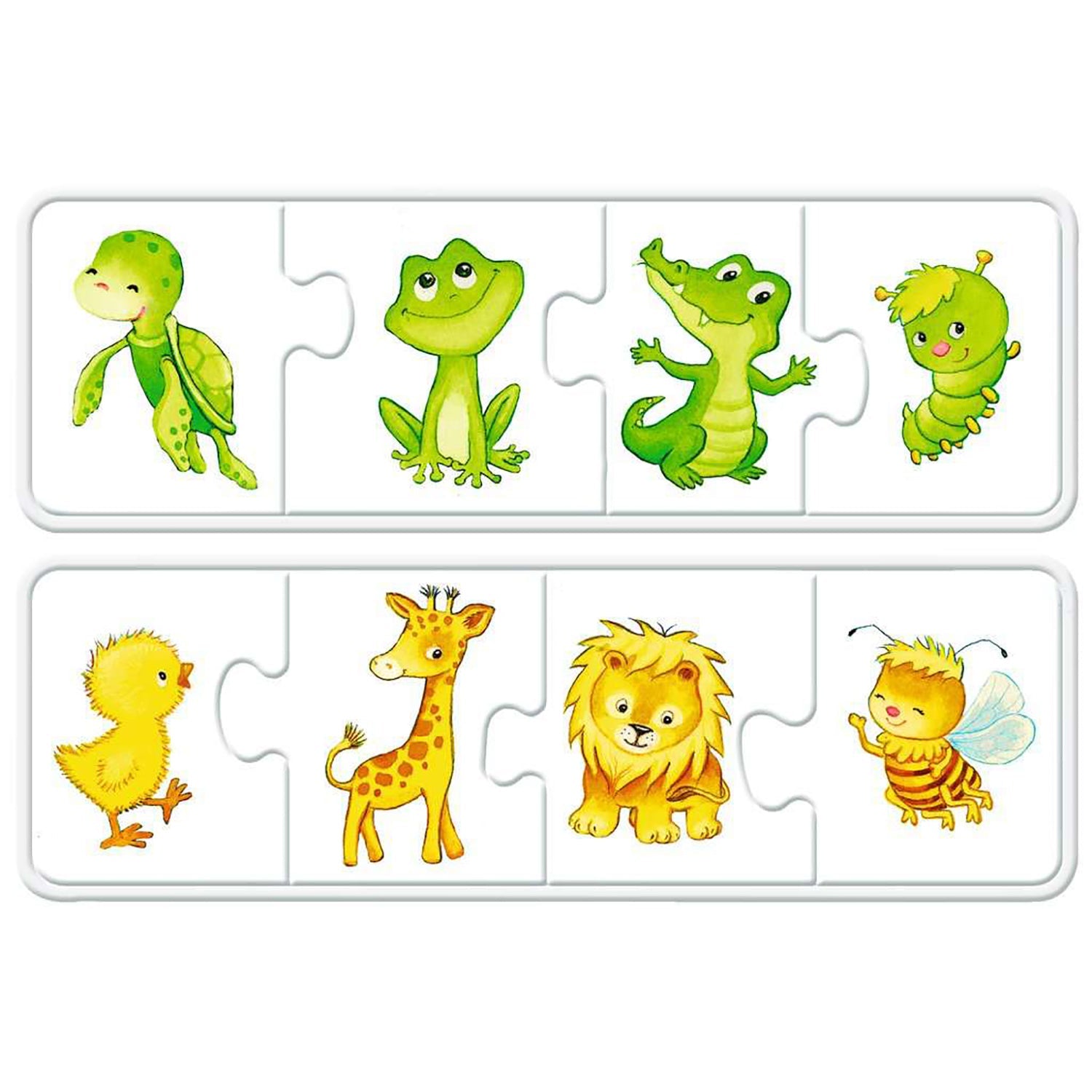 PUZZLE PUI DE ANIMALE, 6X4 PIESE - RAVENSBURGER (RVSPC03006) - Libelula Vesela - Jucarii