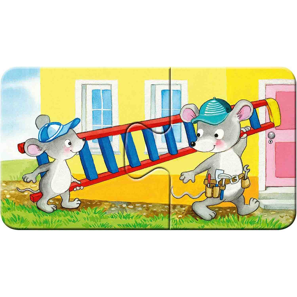 PUZZLE ANIMALE MUNCITOARE, 9X2 PIESE - RAVENSBURGER (RVSPC03074) - Libelula Vesela - Jucarii