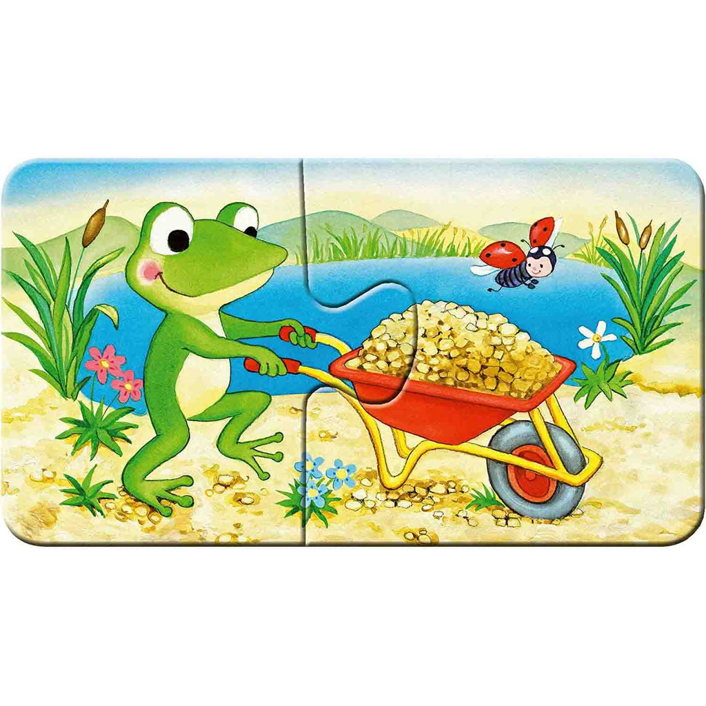PUZZLE ANIMALE MUNCITOARE, 9X2 PIESE - RAVENSBURGER (RVSPC03074) - Libelula Vesela - Jucarii