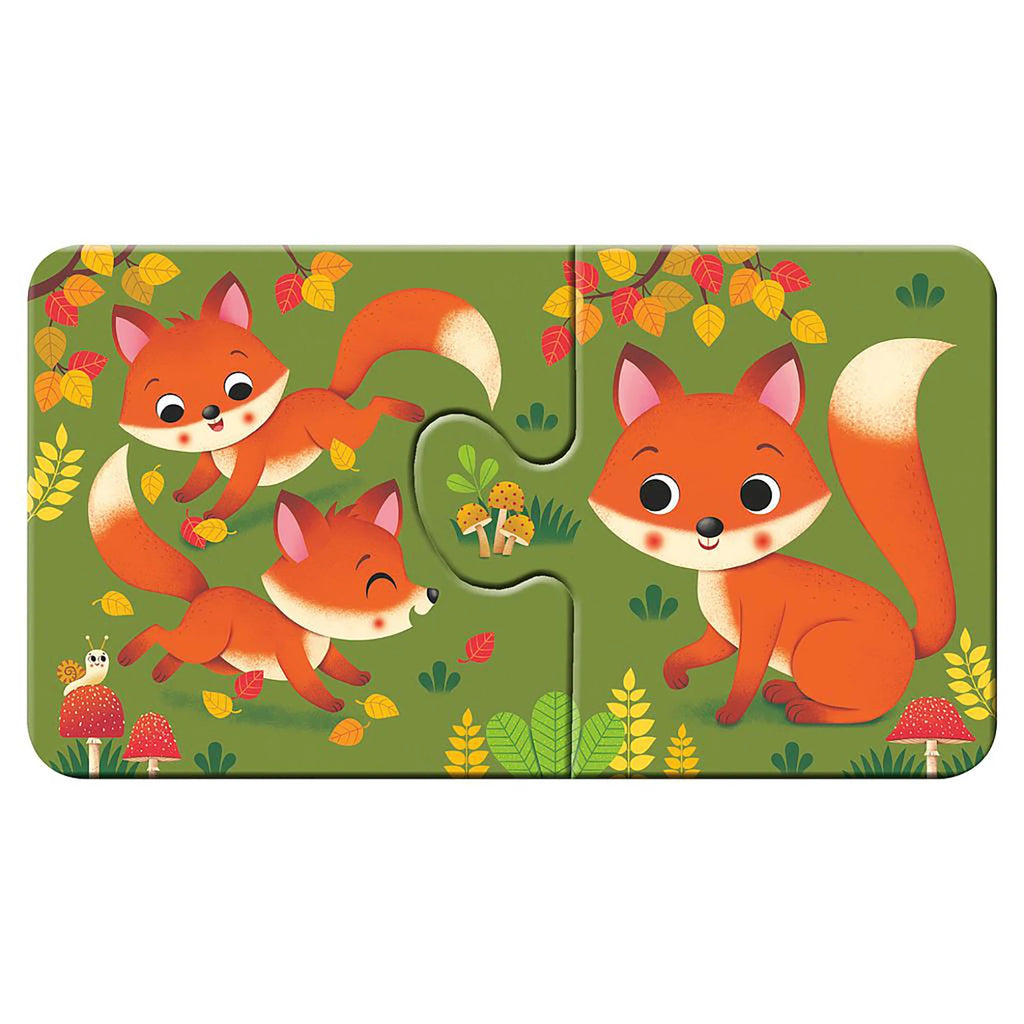 PUZZLE ANIMALE SI PUIUTII LOR, 9X2 PIESE - RAVENSBURGER (RVSPC03123)