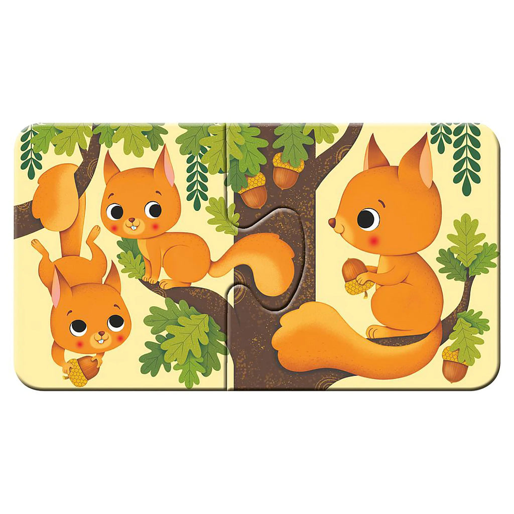PUZZLE ANIMALE SI PUIUTII LOR, 9X2 PIESE - RAVENSBURGER (RVSPC03123)