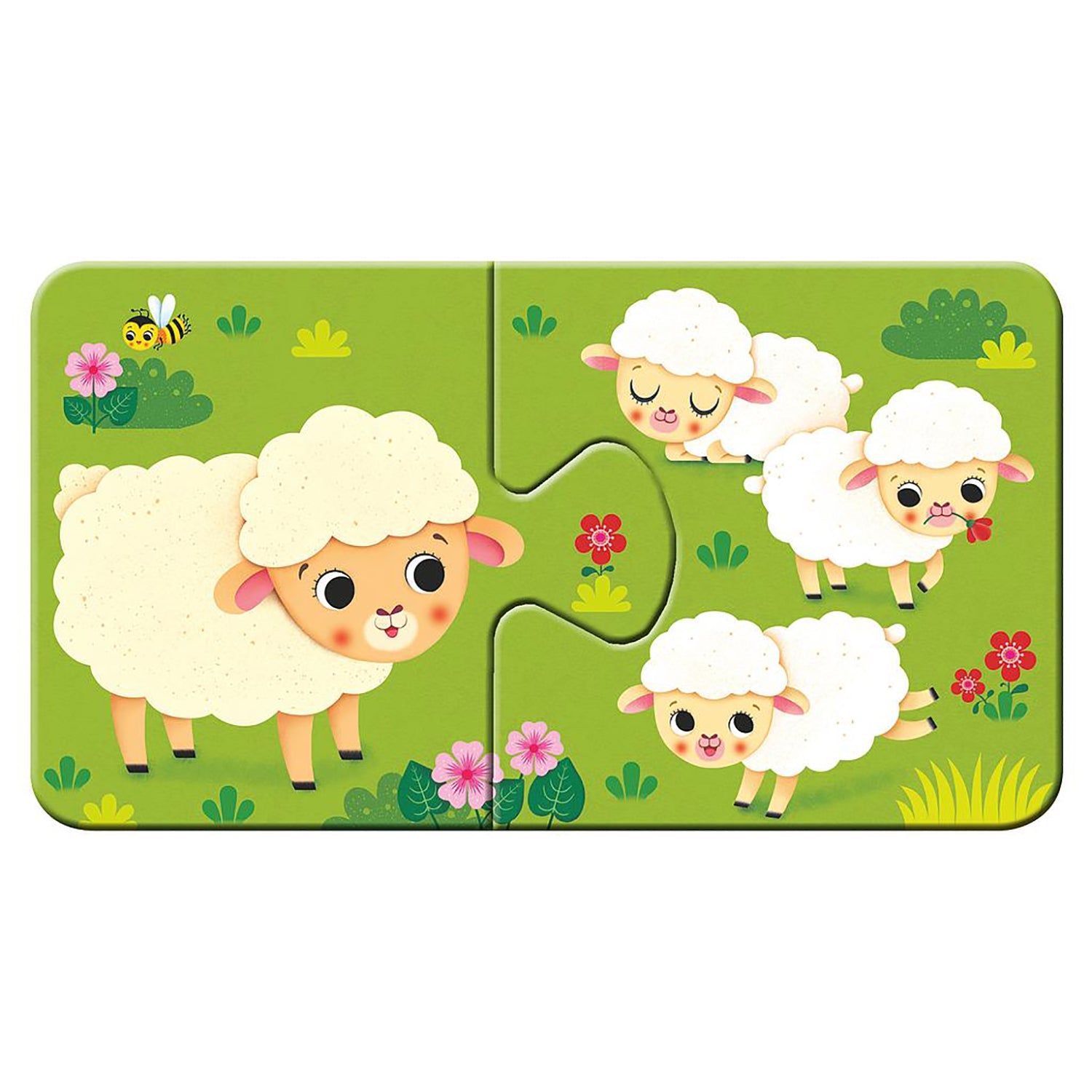 PUZZLE ANIMALE SI PUIUTII LOR, 9X2 PIESE - RAVENSBURGER (RVSPC03123) - Libelula Vesela - Jucarii