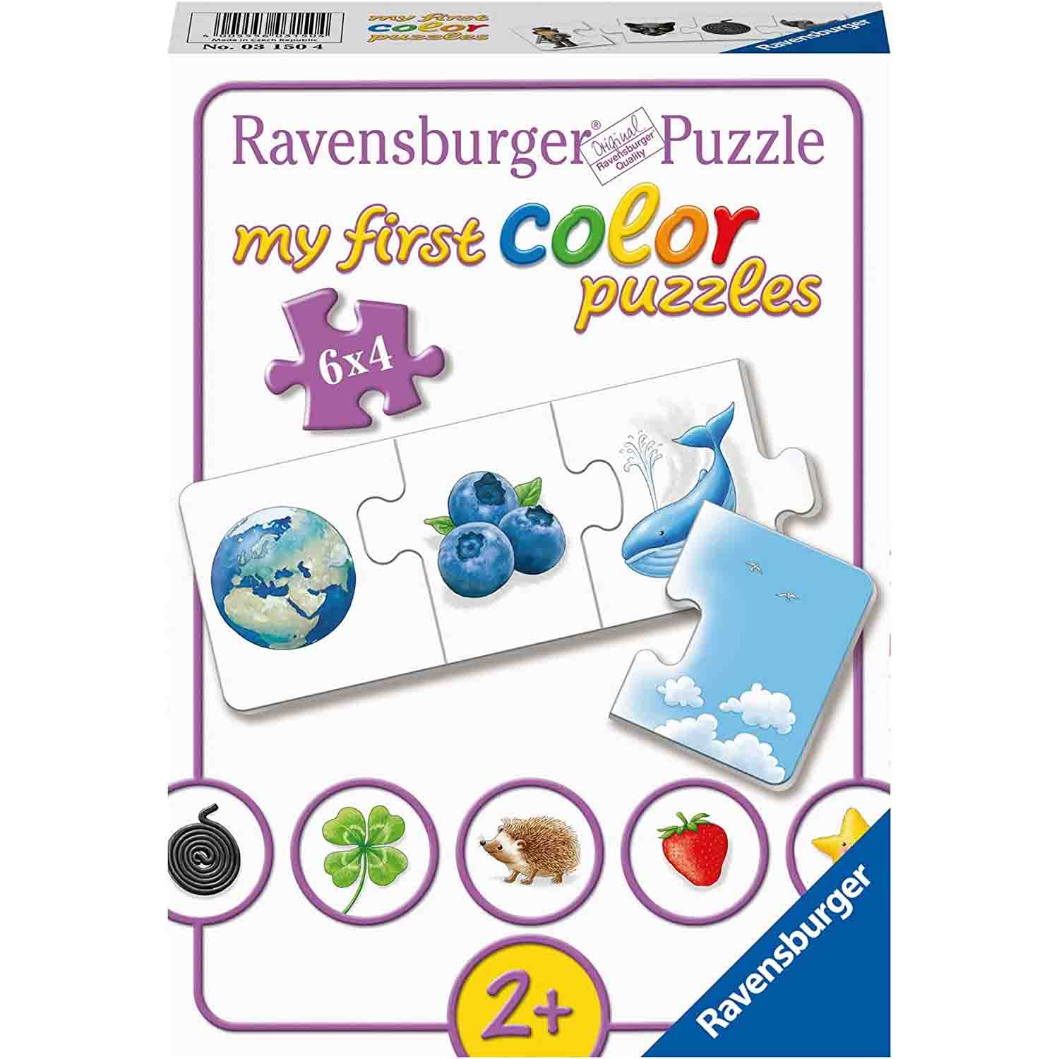 PUZZLE OBIECTE COLORATE, 6X4 PIESE - RAVENSBURGER (RVSPC03150) - Libelula Vesela - Jucarii