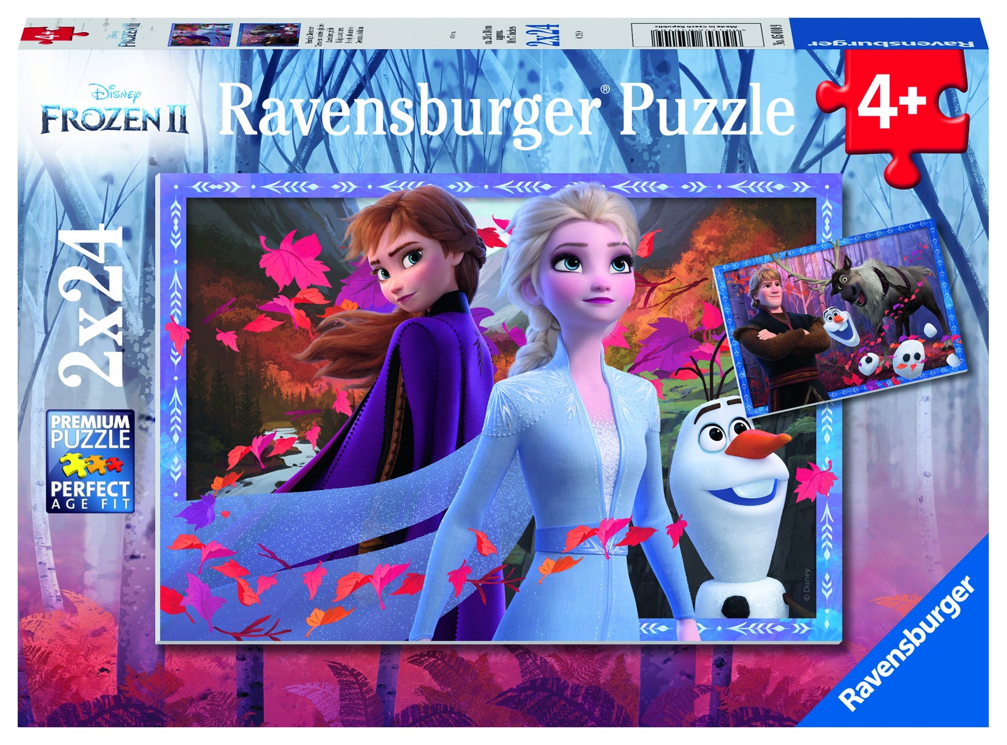PUZZLE FROZEN 2, 2X24 PIESE - RAVENSBURGER (RVSPC05010) - Libelula Vesela - Jucarii