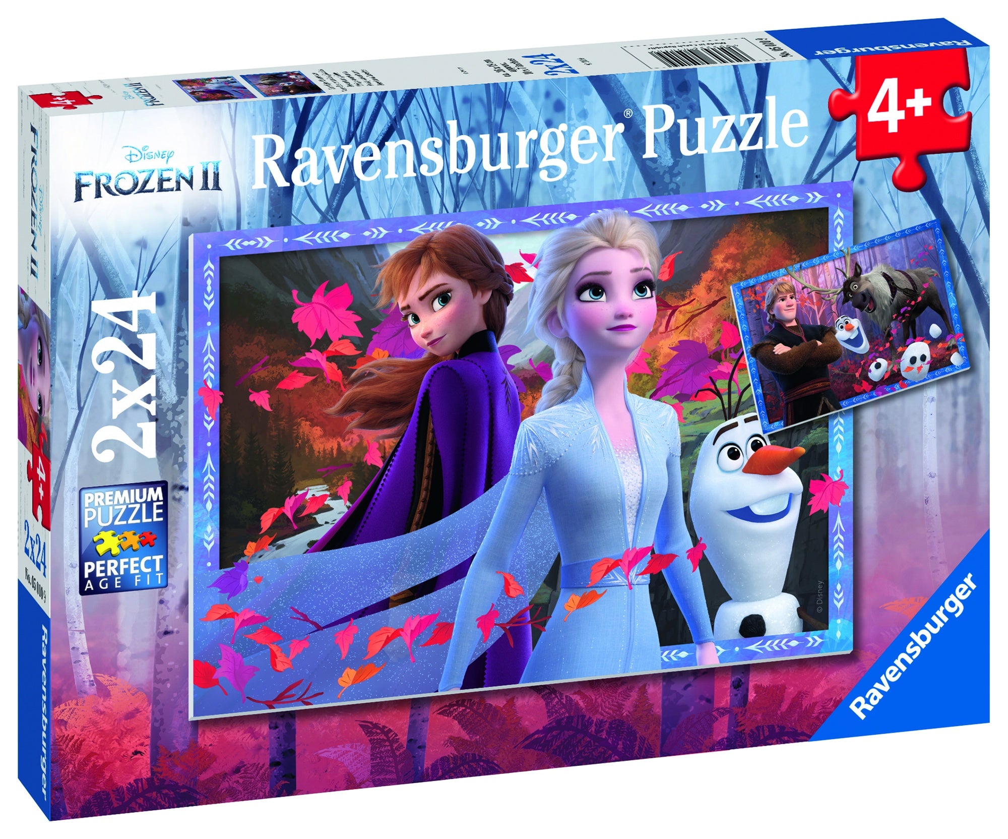 PUZZLE FROZEN 2, 2X24 PIESE - RAVENSBURGER (RVSPC05010) - Libelula Vesela - Jucarii