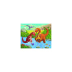 PUZZLE DINOZAURI LA RAU, 2X24 PIESE - RAVENSBURGER (RVSPC05030) - Libelula Vesela - Jucarii