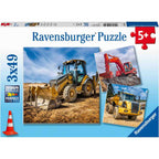 PUZZLE UTILAJE CONSTRUCTII, 3X49 PIESE - RAVENSBURGER (RVSPC05032) - Libelula Vesela - Jucarii