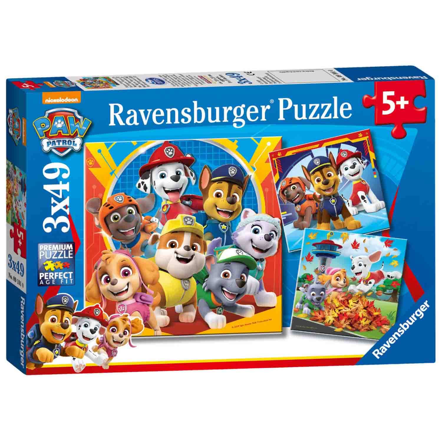 PUZZLE PATRULA CATELUSILOR, 3X49 PIESE - RAVENSBURGER (RVSPC05048) - Libelula Vesela - Jucarii
