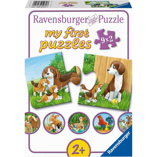 PUZZLE FAMILII DE ANIMALE, 9X2 PIESE - RAVENSBURGER (RVSPC05072)