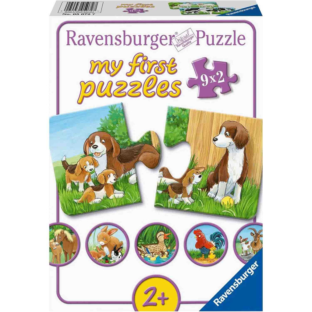 PUZZLE FAMILII DE ANIMALE, 9X2 PIESE - RAVENSBURGER (RVSPC05072) - Libelula Vesela - Jucarii