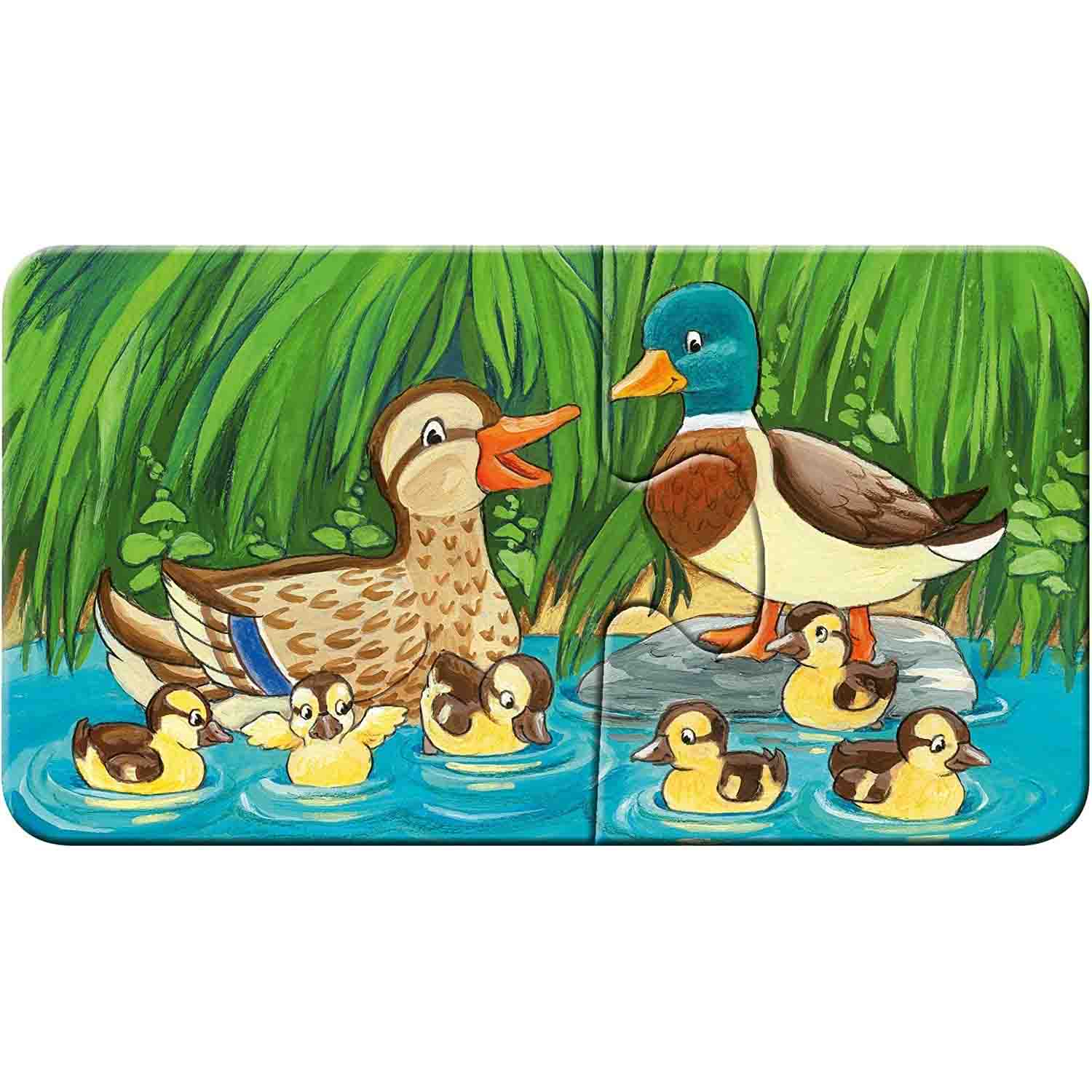 PUZZLE FAMILII DE ANIMALE, 9X2 PIESE - RAVENSBURGER (RVSPC05072) - Libelula Vesela - Jucarii