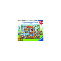 PUZZLE MAGAZIN ALIMENTAR, 2X12 PIESE - RAVENSBURGER (RVSPC05076) - Libelula Vesela - Jucarii