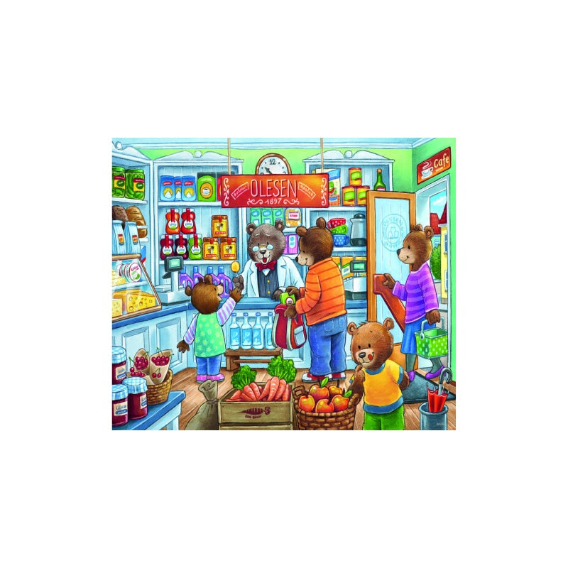 PUZZLE MAGAZIN ALIMENTAR, 2X12 PIESE - RAVENSBURGER (RVSPC05076) - Libelula Vesela - Jucarii