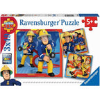 PUZZLE POMPIERUL SAM, 3X49 PIESE - RAVENSBURGER (RVSPC05077) - Libelula Vesela - Jucarii