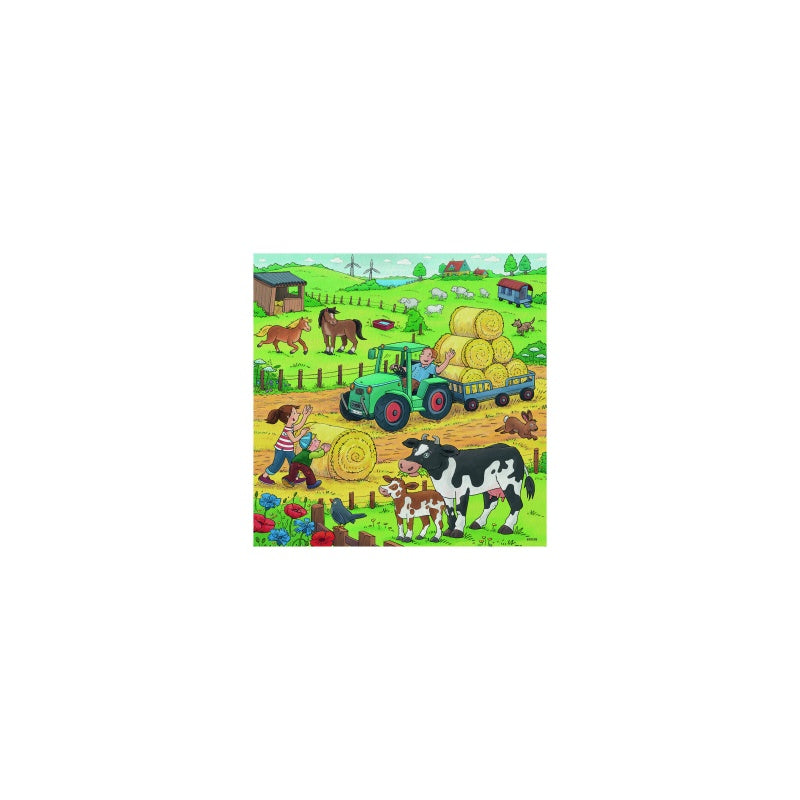 PUZZLE MUNCA LA FERMA, 3X49 PIESE - RAVENSBURGER (RVSPC05078) - Libelula Vesela - Jucarii